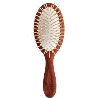 TEK MP oval brush in red wood with long pins
