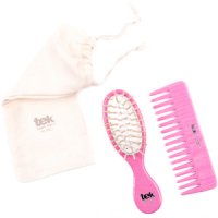 TEK Pink purse oval brush and comb